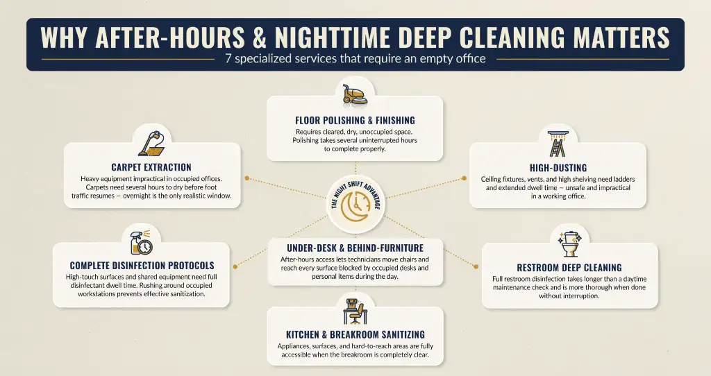 Advantages of nighttime deep cleaning services